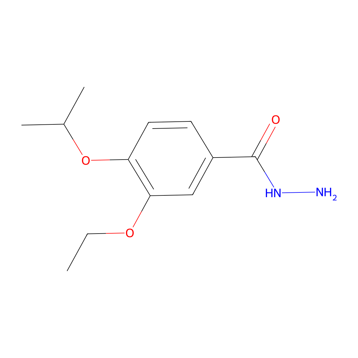 3-Ethoxy-4-isopropoxybenzohydrazide molecular structure, CAS 1706434-39-0