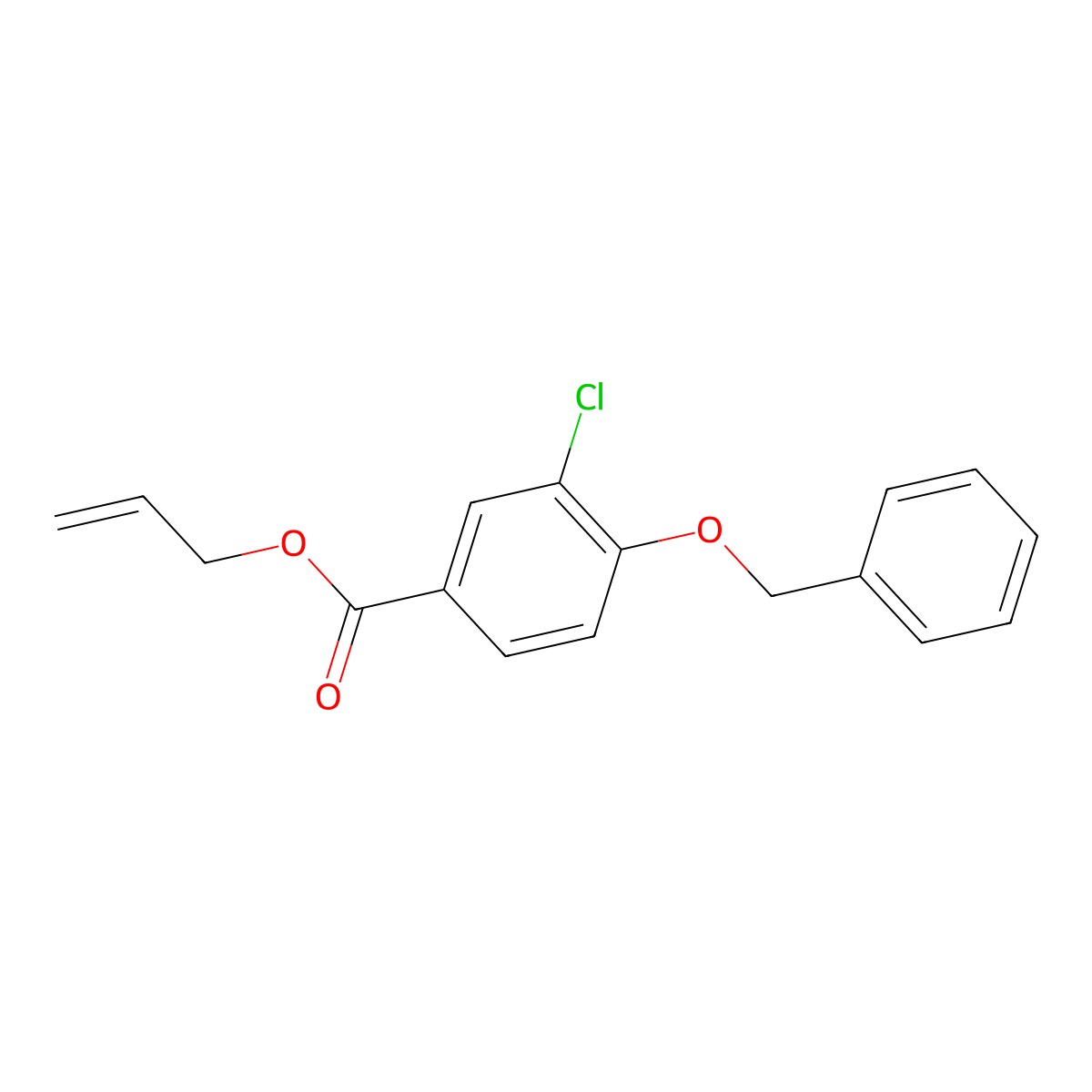 Allyl 4-(benzyloxy)-3-chlorobenzoate molecular structure, CAS 1706434-65-2