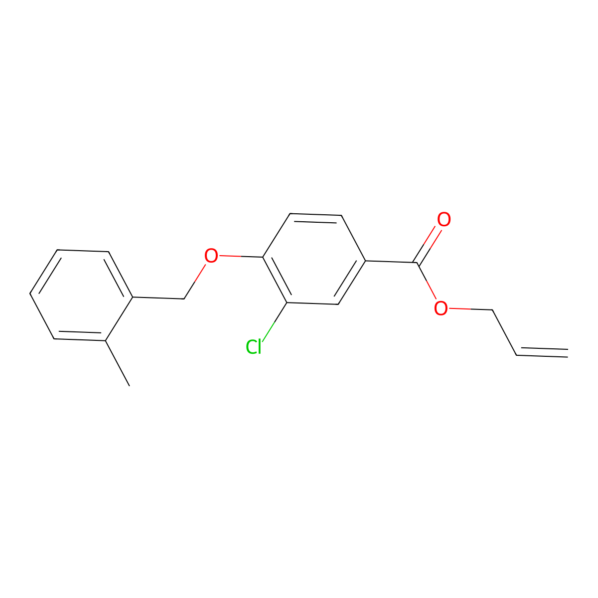 Allyl 3-chloro-4-[(2-methylbenzyl)oxy]benzoate molecular structure, CAS 1706434-67-4