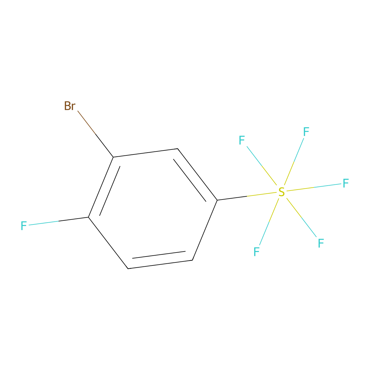 2-Fluoro-5-(pentafluorosulfur)bromobenzene molecular structure, CAS 1706434-97-0