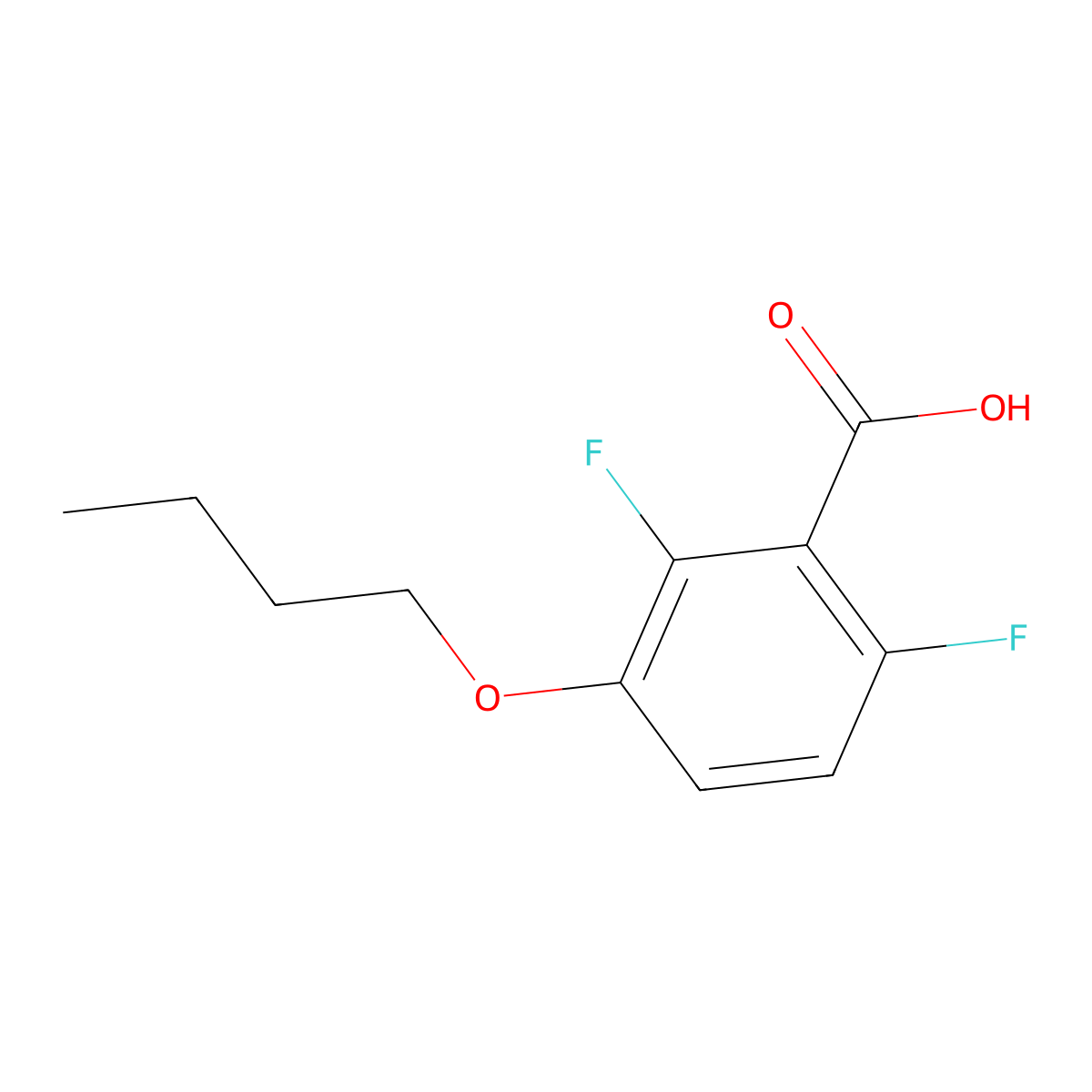 3-Butoxy-2,6-difluorobenzoic acid molecular structure, CAS 1706434-98-1