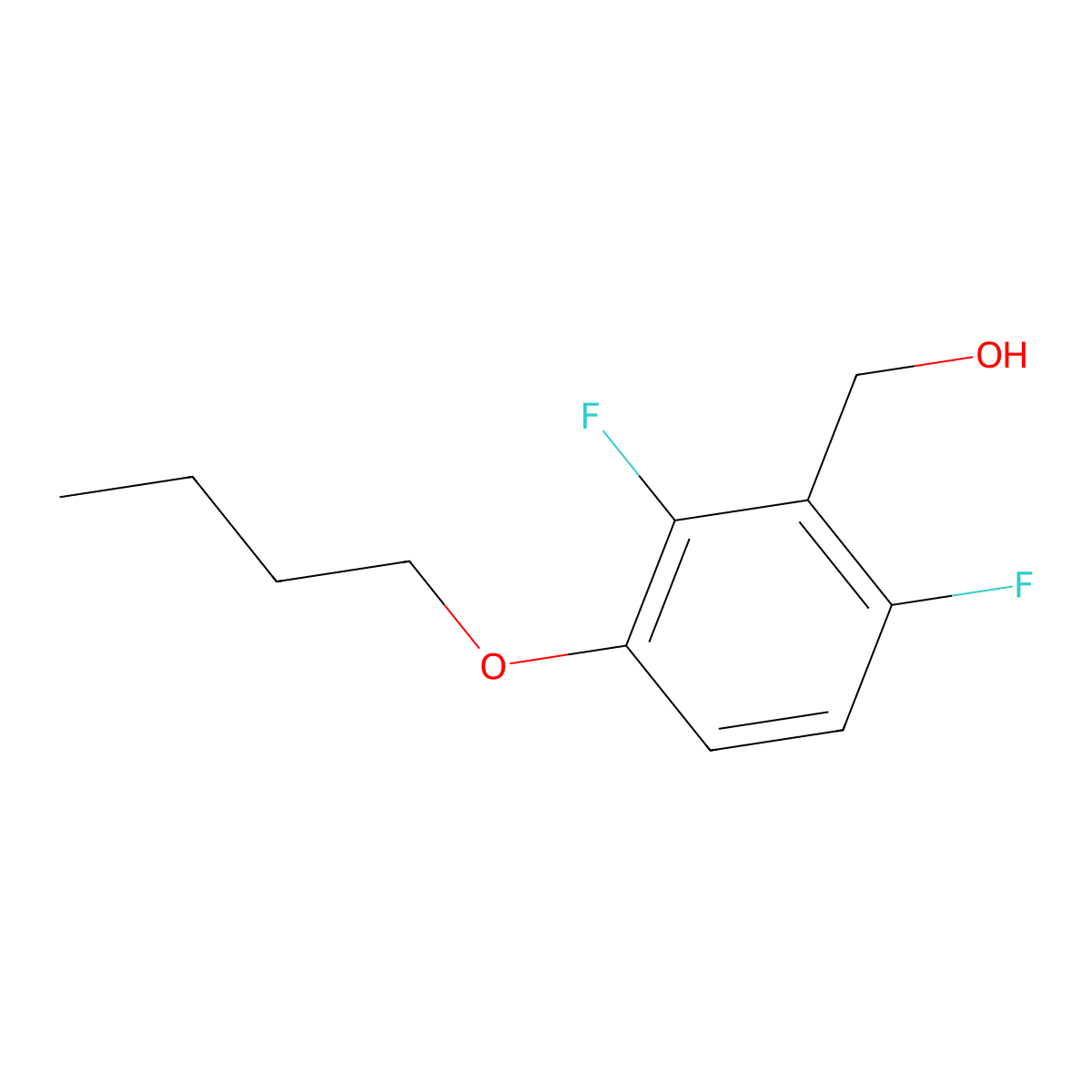 3-Butoxy-2,6-difluorobenzyl alcohol molecular structure, CAS 1706435-02-0