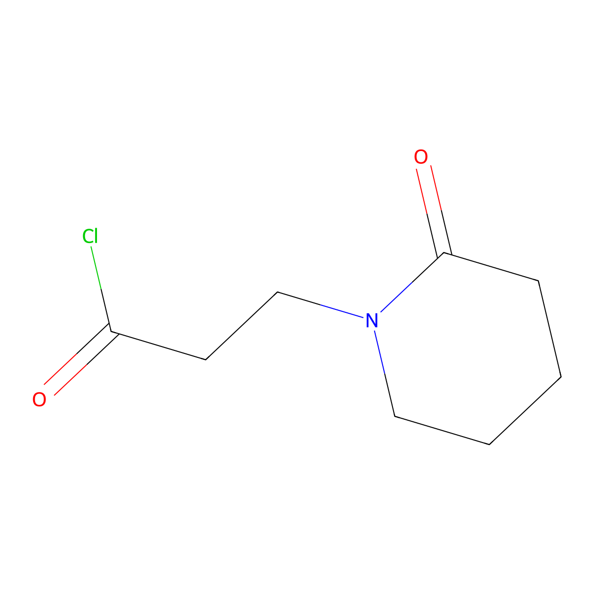 3-(2-Oxopiperidin-1-yl)propanoyl chloride molecular structure, CAS 1706435-20-2