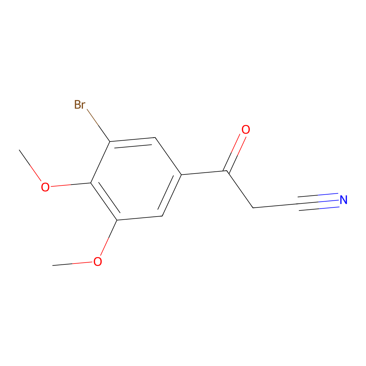 3-(3-Bromo-4,5-dimethoxyphenyl)-3-oxopropanenitrile molecular structure, CAS 1706435-21-3