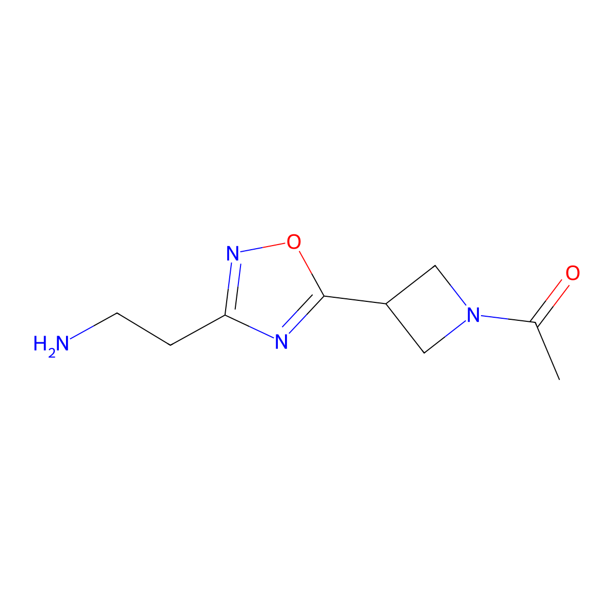 1-(3-(3-(2-Aminoethyl)-1,2,4-oxadiazol-5-yl)azetidin-1-yl)ethanone molecular structure, CAS 1706435-30-4