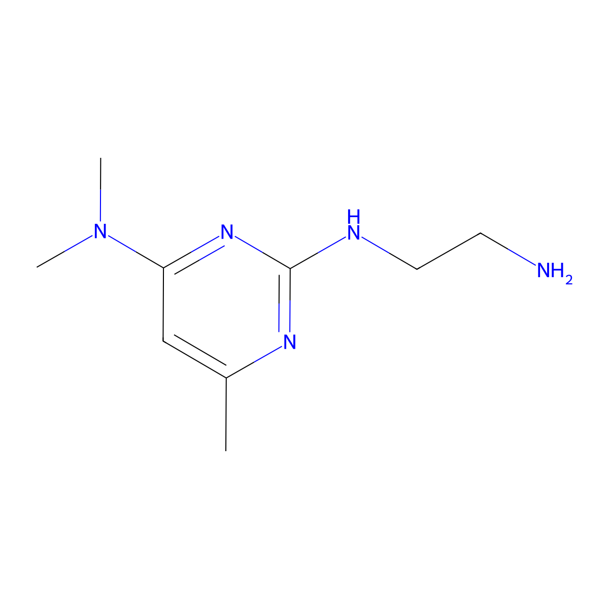 N2-(2-aminoethyl)-N4,N4,6-trimethylpyrimidine-2,4-diamine molecular structure, CAS 1706435-51-9