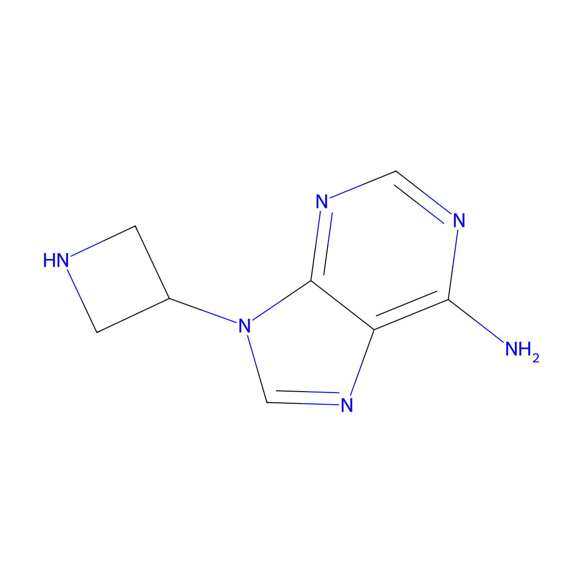 9-(Azetidin-3-yl)-9H-purin-6-amine molecular structure, CAS 1706435-57-5