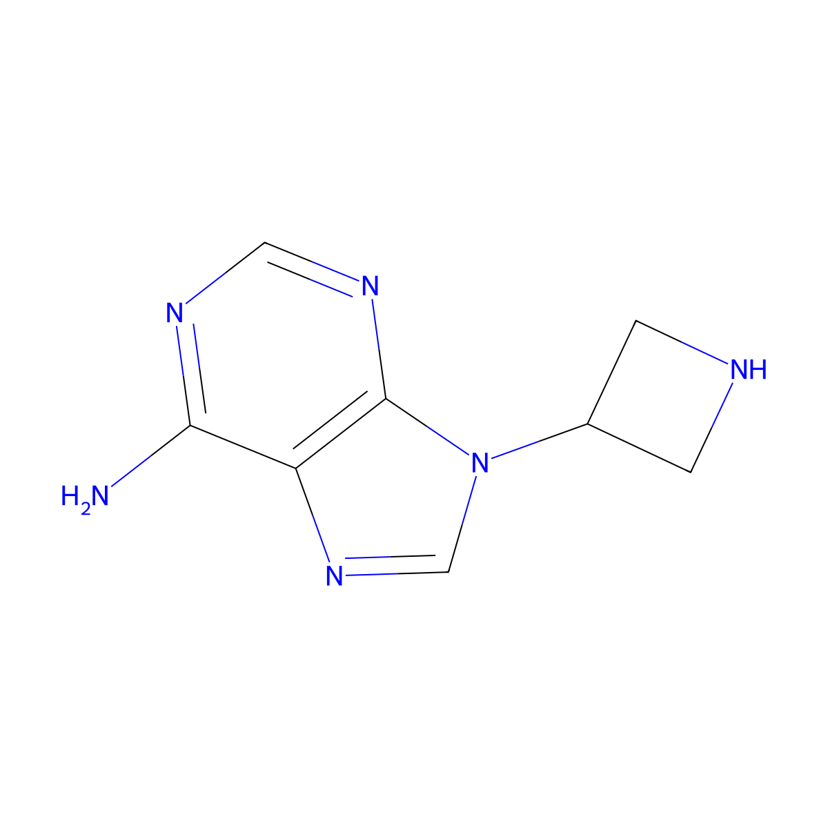 9-(Azetidin-3-yl)-9H-purin-6-amine molecular structure, CAS 1706435-57-5
