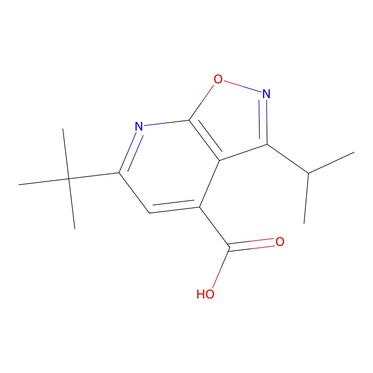 6-(Tert-butyl)-3-isopropylisoxazolo[5,4-b]pyridine-4-carboxylic acid molecular structure, CAS 1706435-70-2