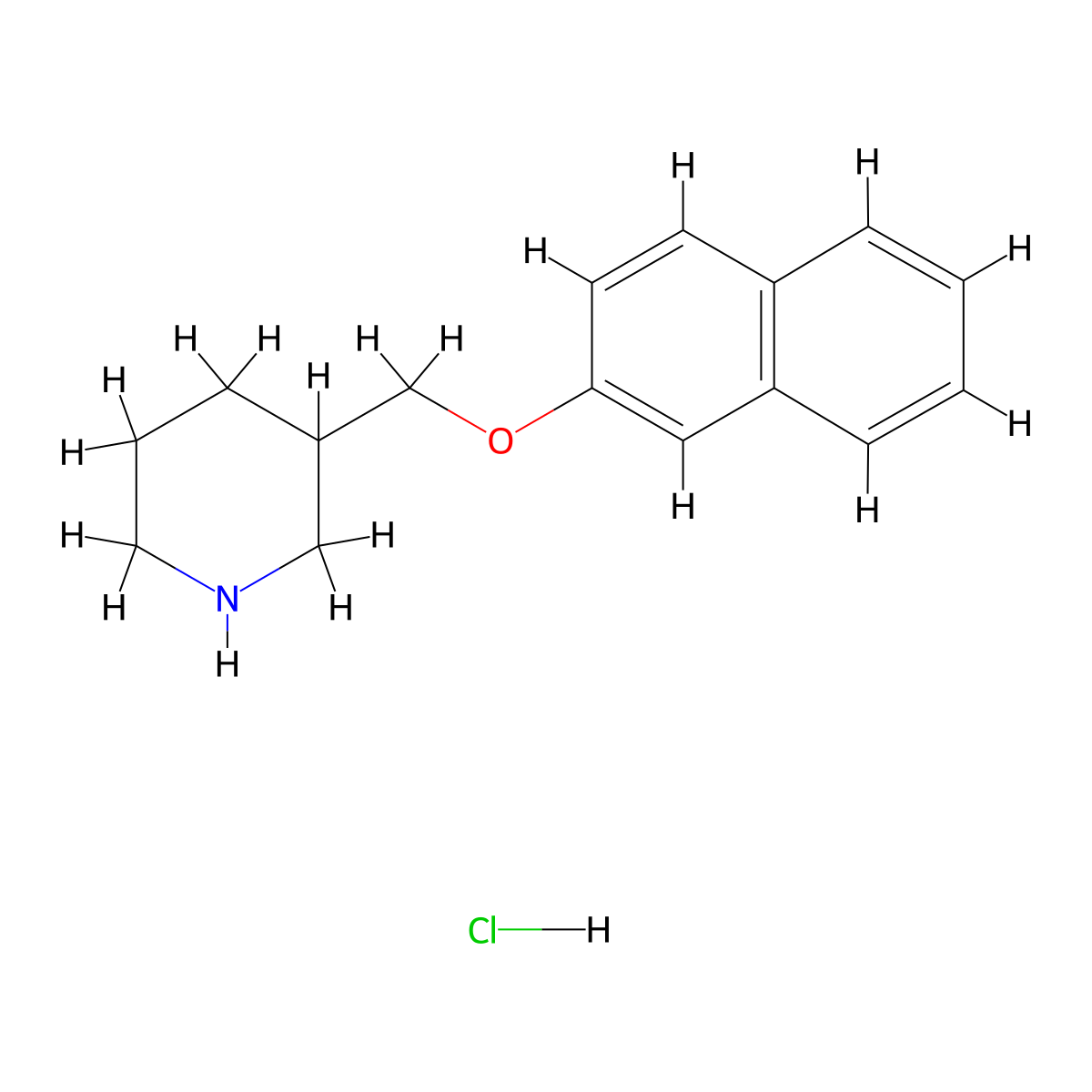 3-[(2-Naphthyloxy)methyl]piperidine hydrochloride molecular structure, CAS 1706435-72-4