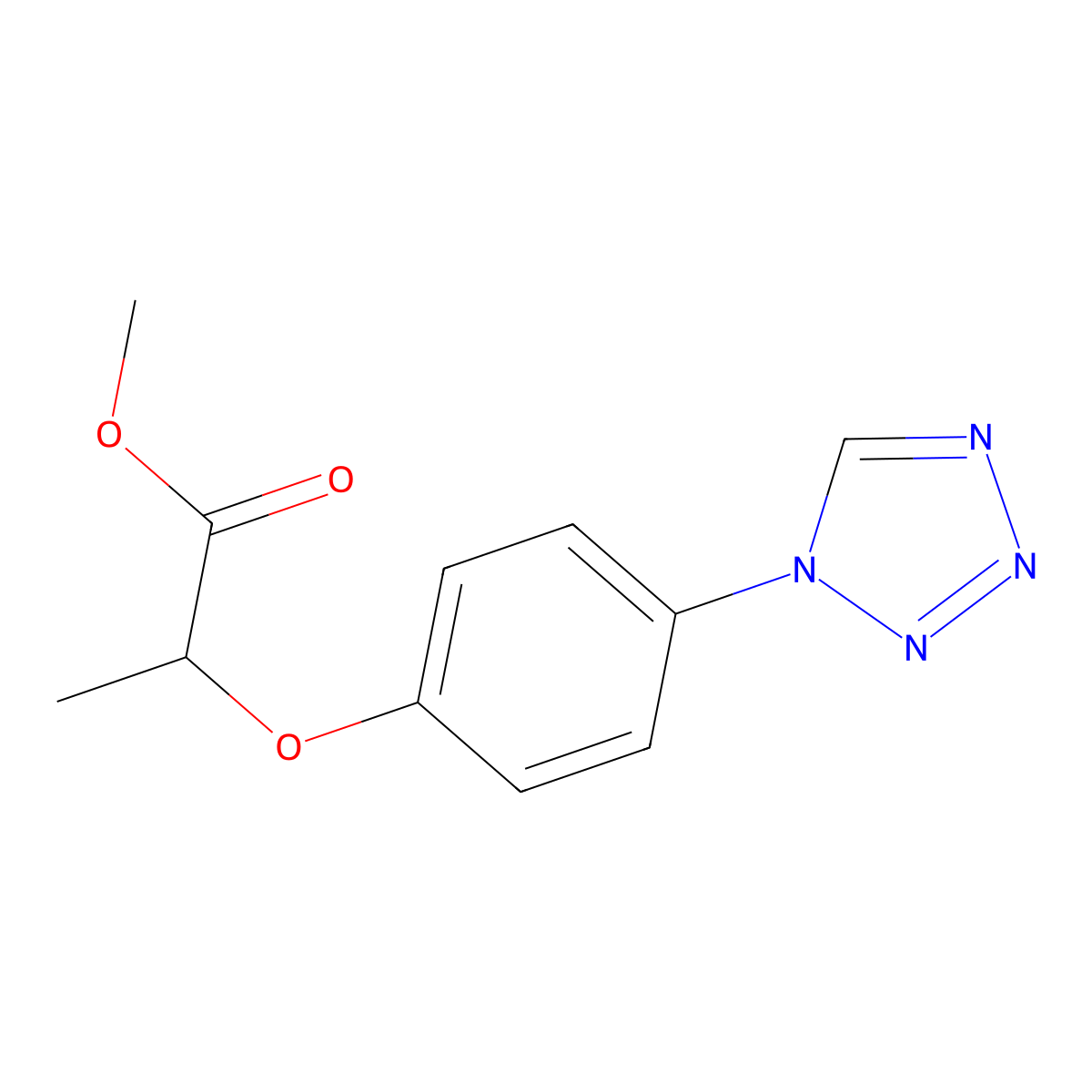 Methyl 2-[4-(1H-tetrazol-1-yl)phenoxy]propanoate molecular structure, CAS 1706435-73-5