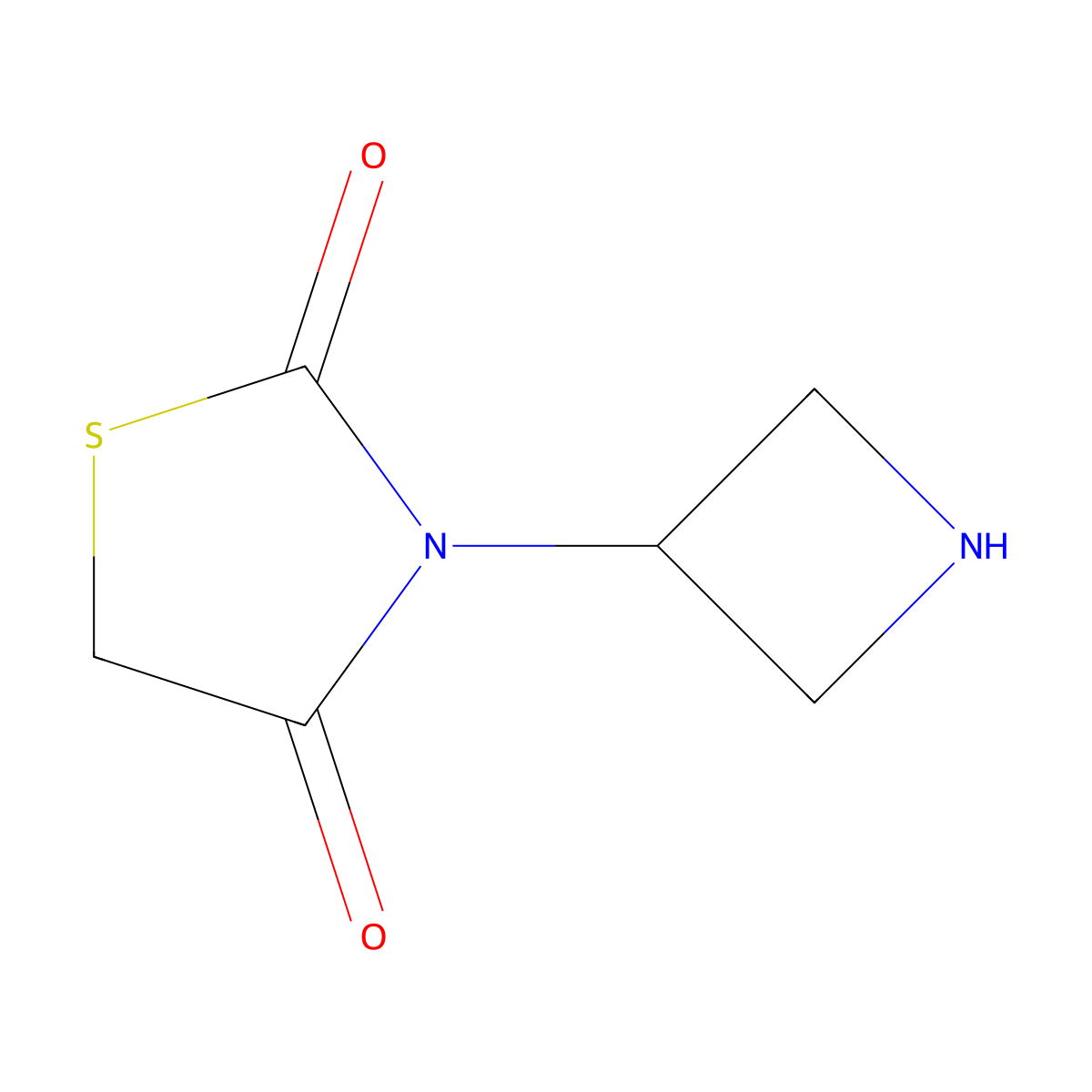 3-(Azetidin-3-yl)-1,3-thiazolidine-2,4-dione molecular structure, CAS 1706435-90-6