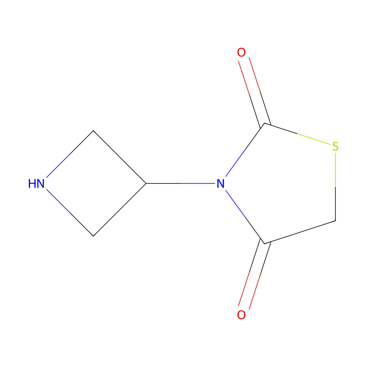 3-(Azetidin-3-yl)-1,3-thiazolidine-2,4-dione molecular structure, CAS 1706435-90-6
