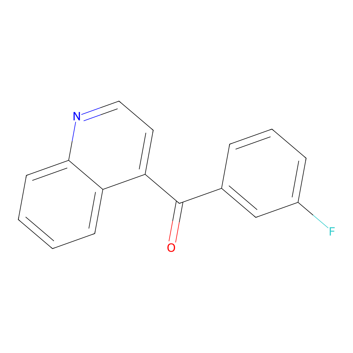 (3-Fluorophenyl)(quinolin-4-yl)methanone molecular structure, CAS 1706436-13-6