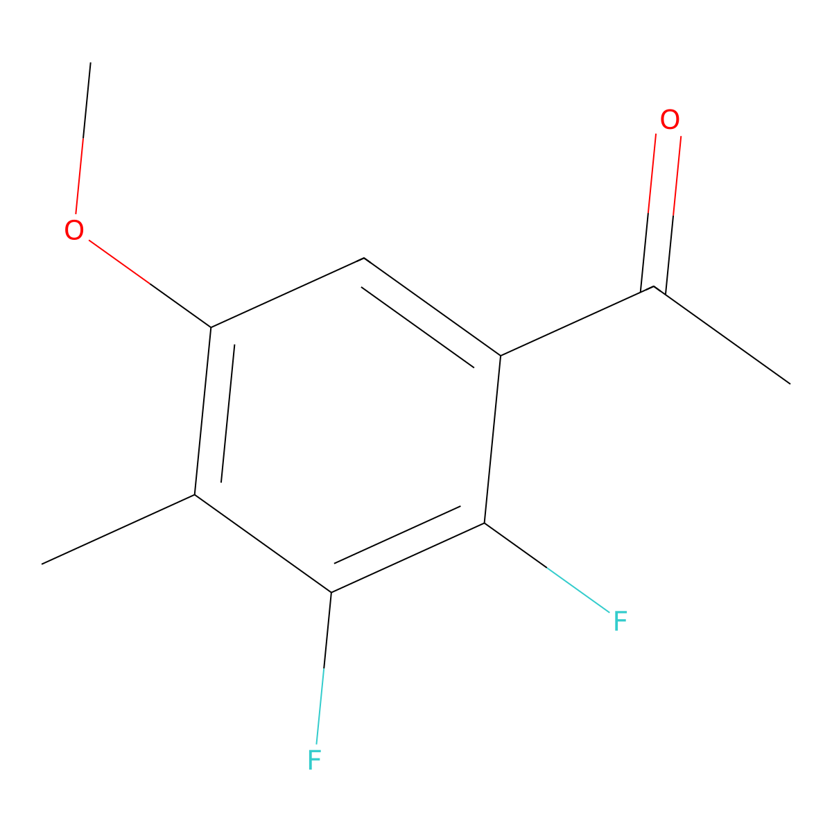 2',3'-Difluoro-5'-methoxy-4'-methylacetophenone molecular structure, CAS 1706436-19-2