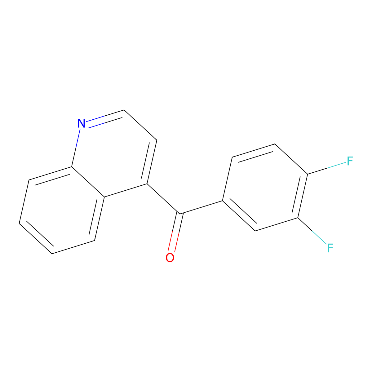 (3,4-Difluorophenyl)(quinolin-4-yl)methanone molecular structure, CAS 1706436-24-9