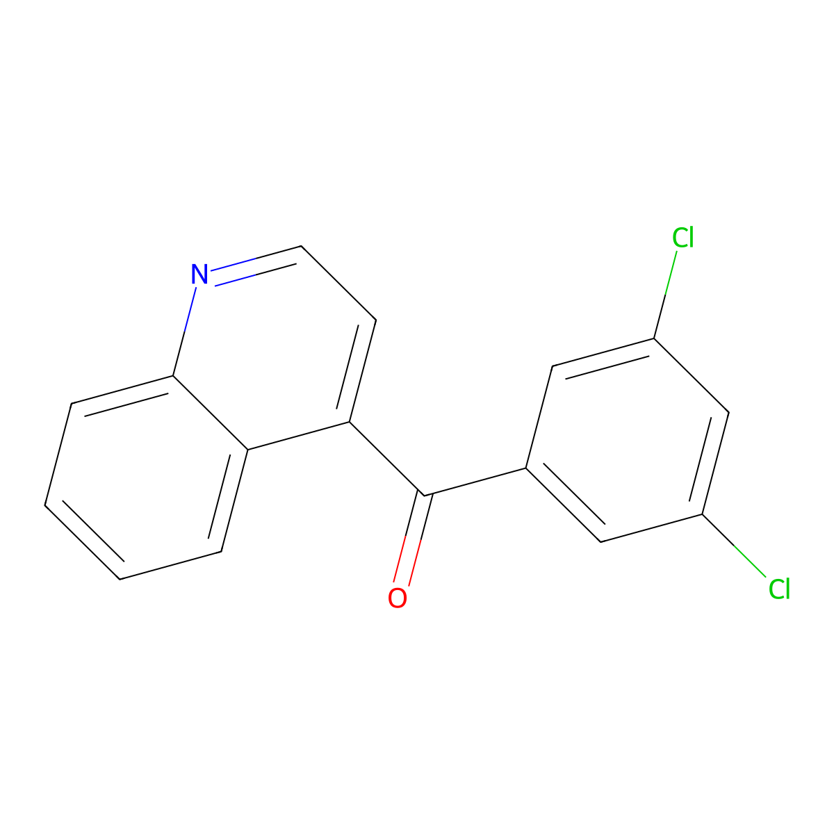 (3,5-Dichlorophenyl)(quinolin-4-yl)methanone molecular structure, CAS 1706436-27-2