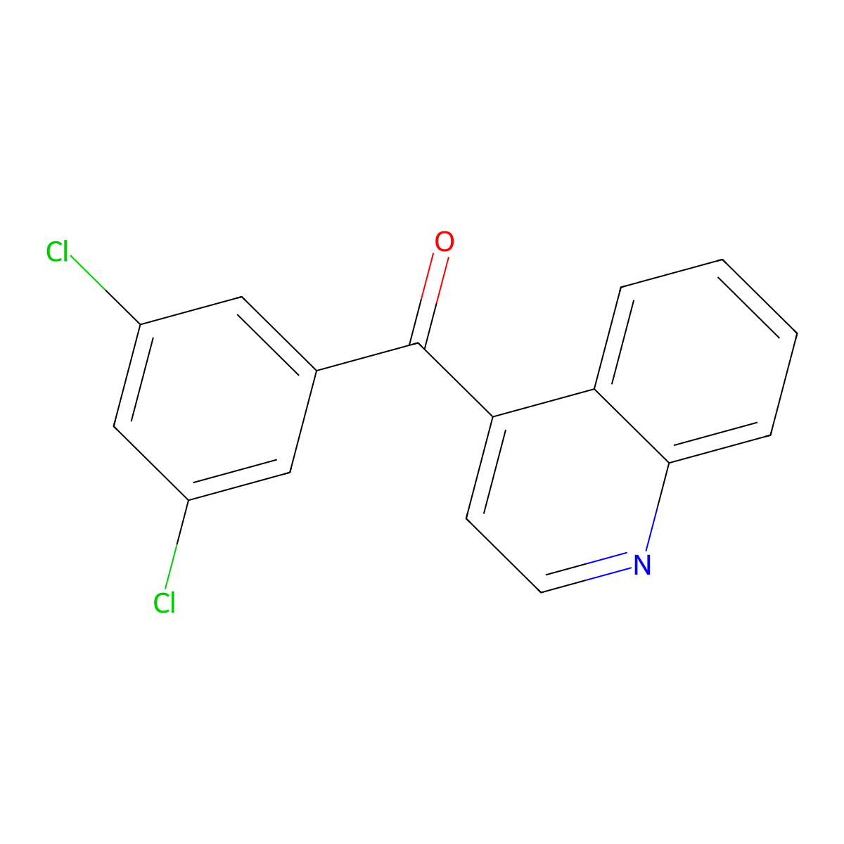 (3,5-Dichlorophenyl)(quinolin-4-yl)methanone molecular structure, CAS 1706436-27-2