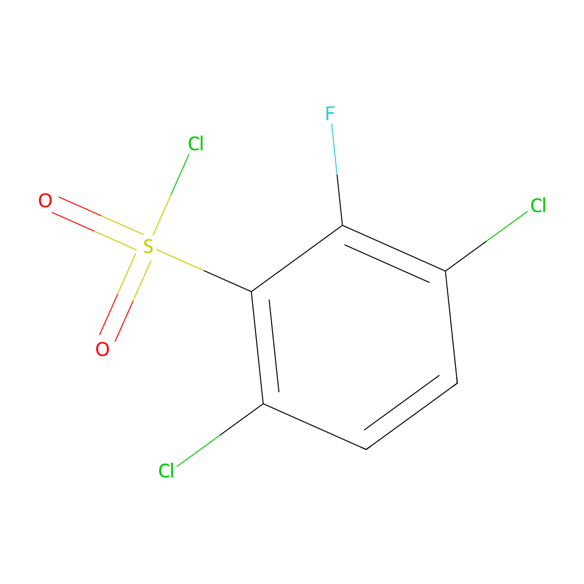 3,6-Dichloro-2-fluorobenzene-1-sulfonyl chloride molecular structure, CAS 1706436-29-4