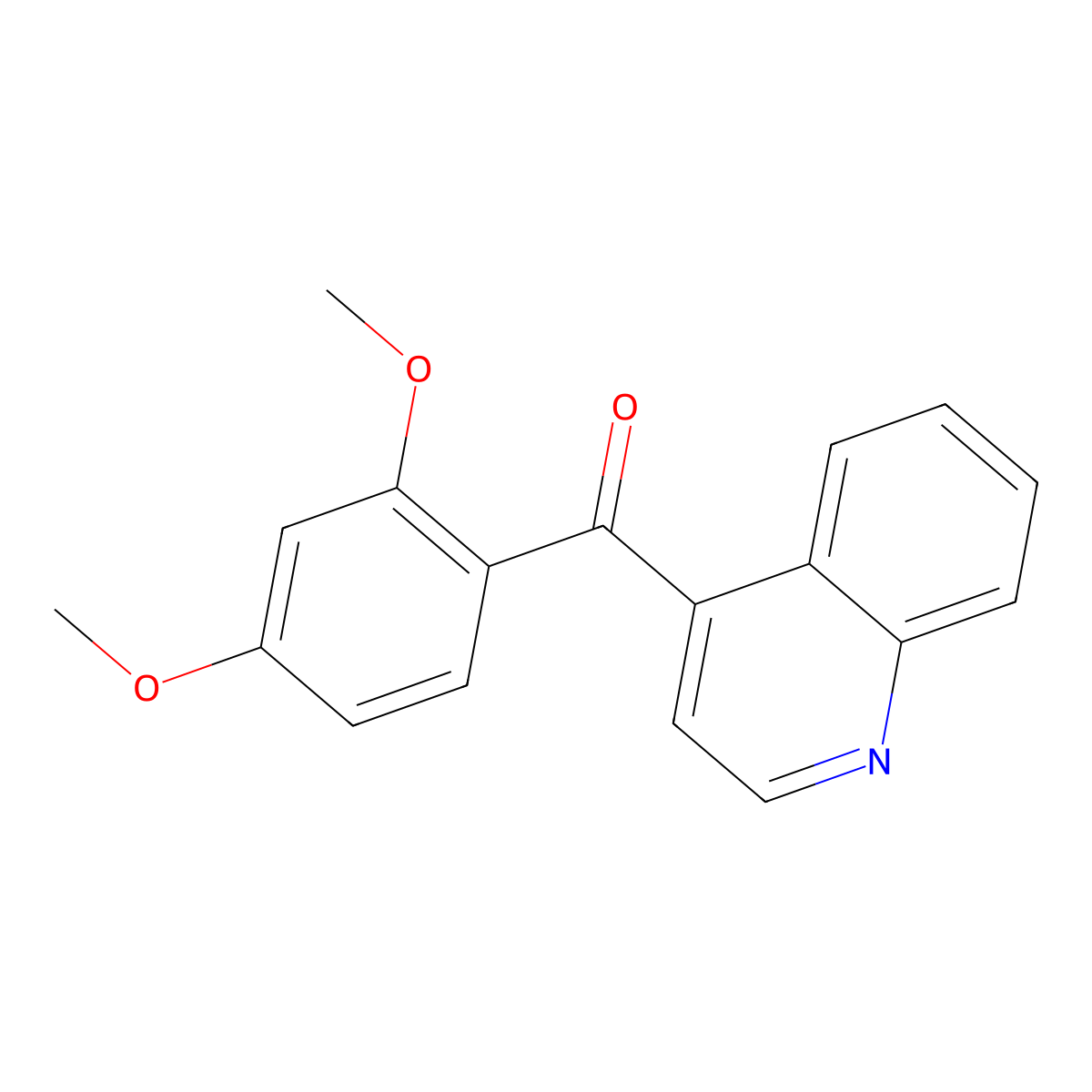 (2,4-Dimethoxyphenyl)(quinolin-4-yl)methanone molecular structure, CAS 1706436-30-7