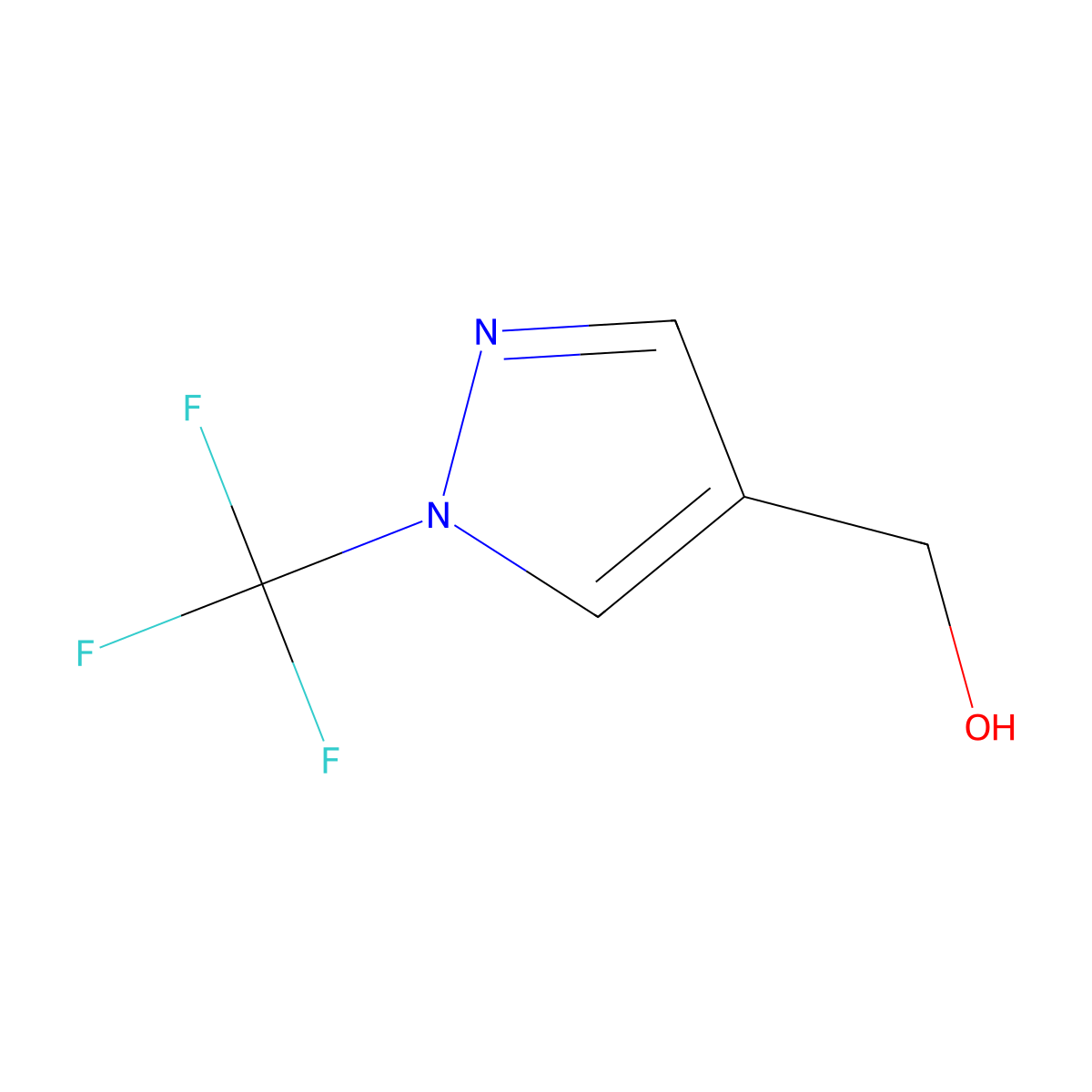 [1-(trifluoromethyl)-1H-pyrazol-4-yl]methanol molecular structure, CAS 1706436-51-2
