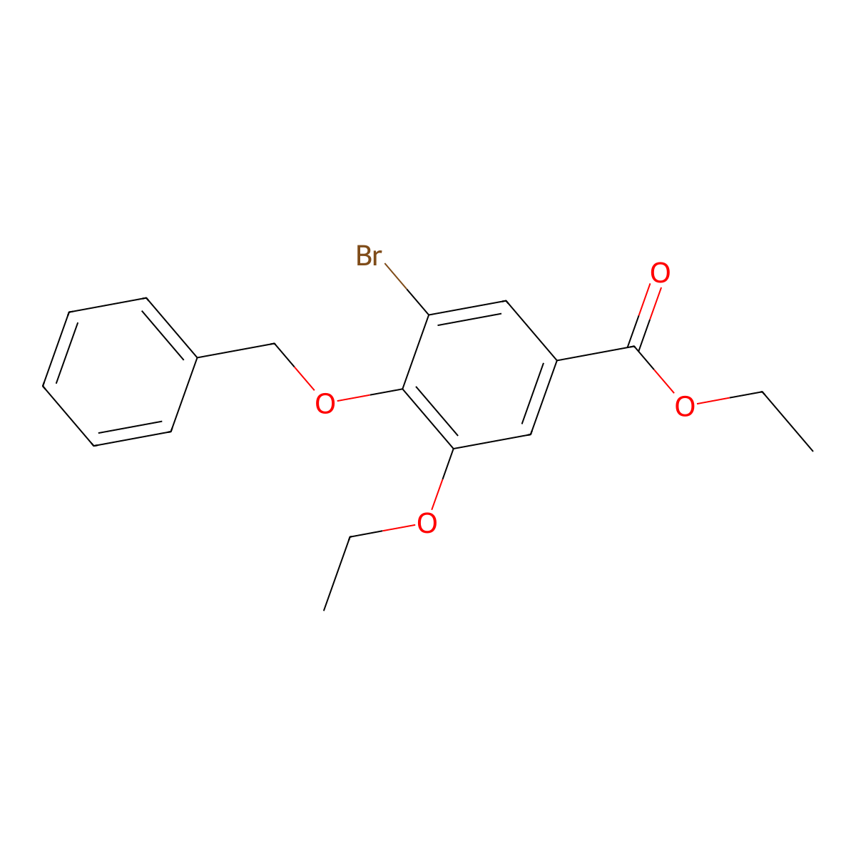 Ethyl 4-(benzyloxy)-3-bromo-5-ethoxybenzoate molecular structure, CAS 1706436-58-9