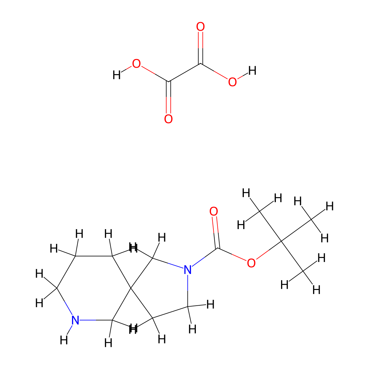 2-Boc-2,7-diazaspiro[4.5]decane oxalate molecular structure, CAS 1706436-59-0