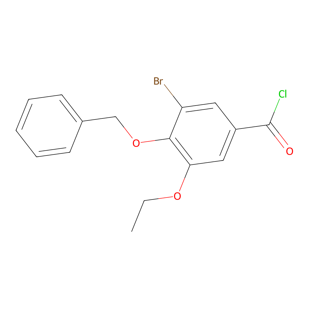 4-(Benzyloxy)-3-bromo-5-ethoxybenzoyl chloride molecular structure, CAS 1706436-68-1