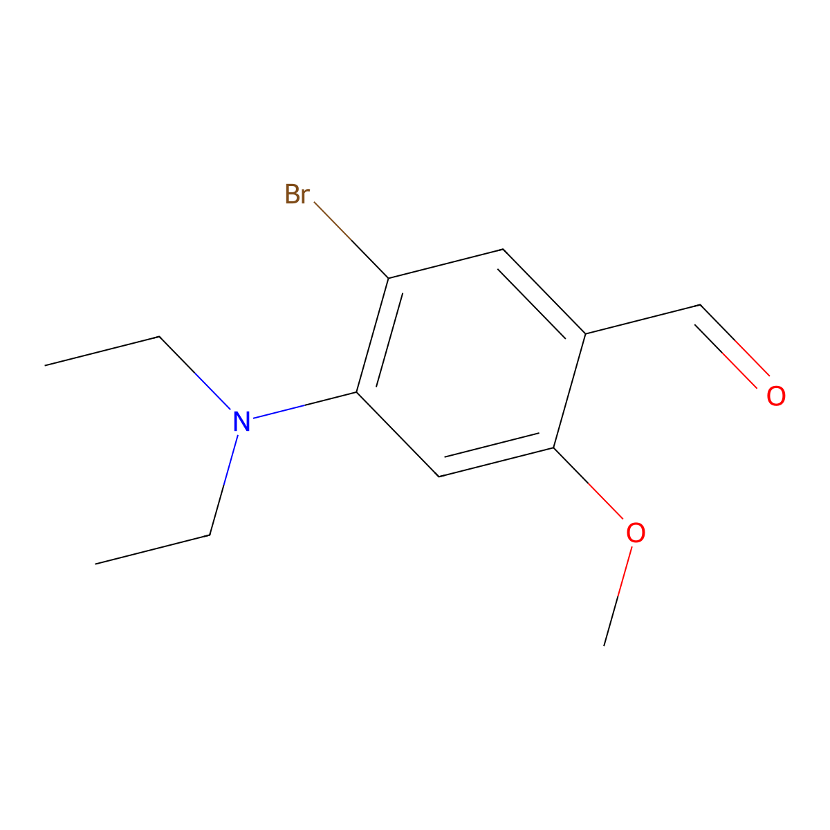 5-Bromo-4-(diethylamino)-2-methoxybenzaldehyde molecular structure, CAS 1706436-99-8