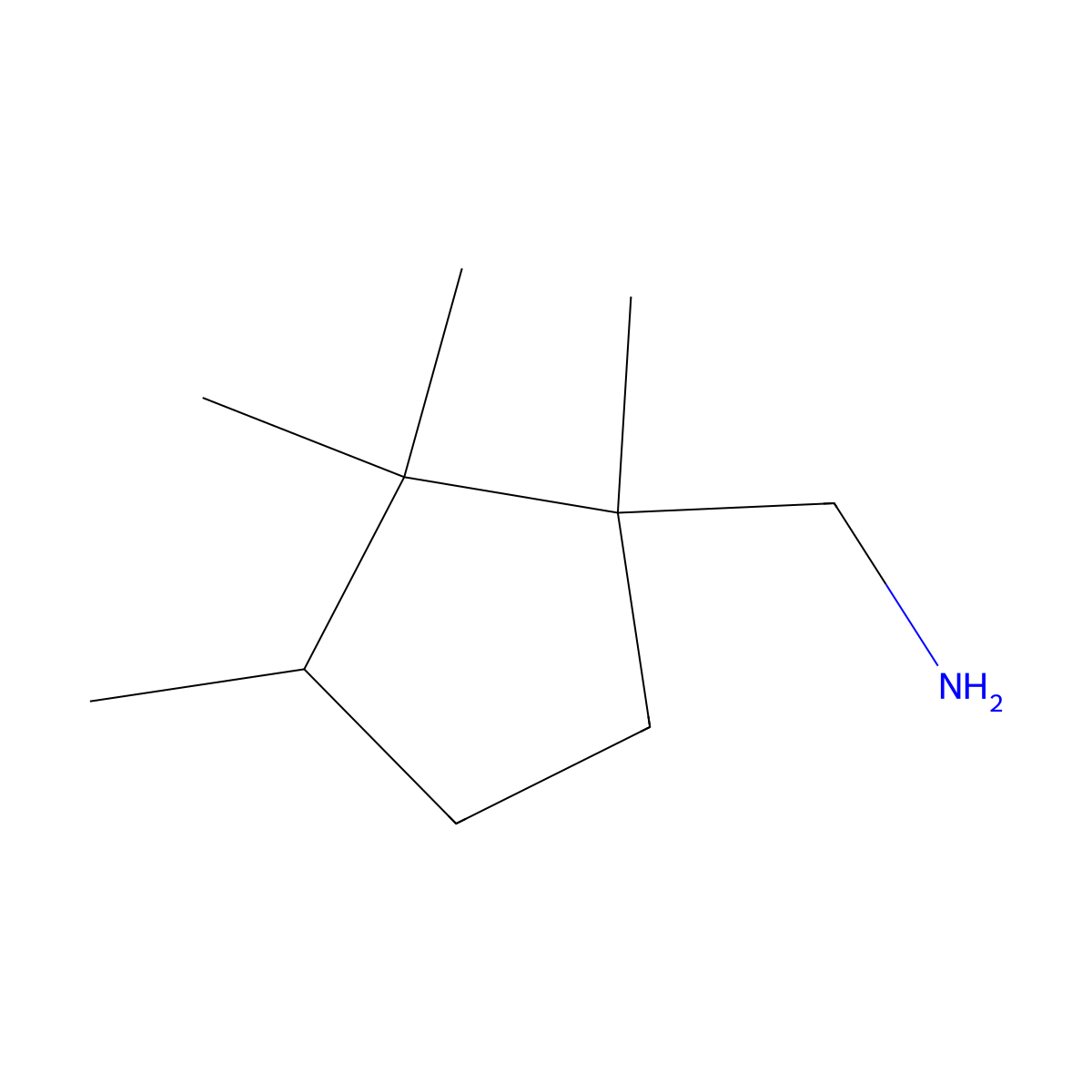 [(1R,3S)-1,2,2,3-tetramethylcyclopentyl]methanamine molecular structure, CAS 1706437-41-3