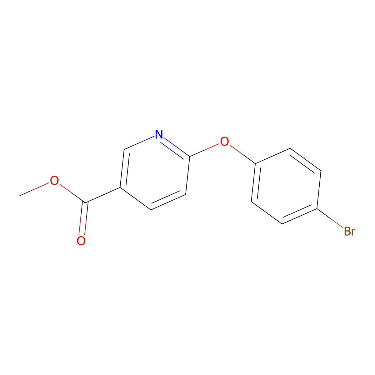 Methyl 6-(4-bromophenoxy)nicotinate molecular structure, CAS 1706437-49-1