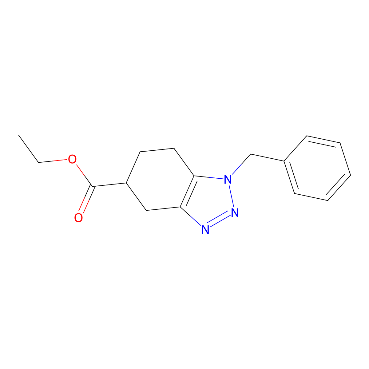 ethyl 1-benzyl-4,5,6,7-tetrahydro-1H-1,2,3-benzotriazole-5-carboxylate molecular structure, CAS 1706437-53-7