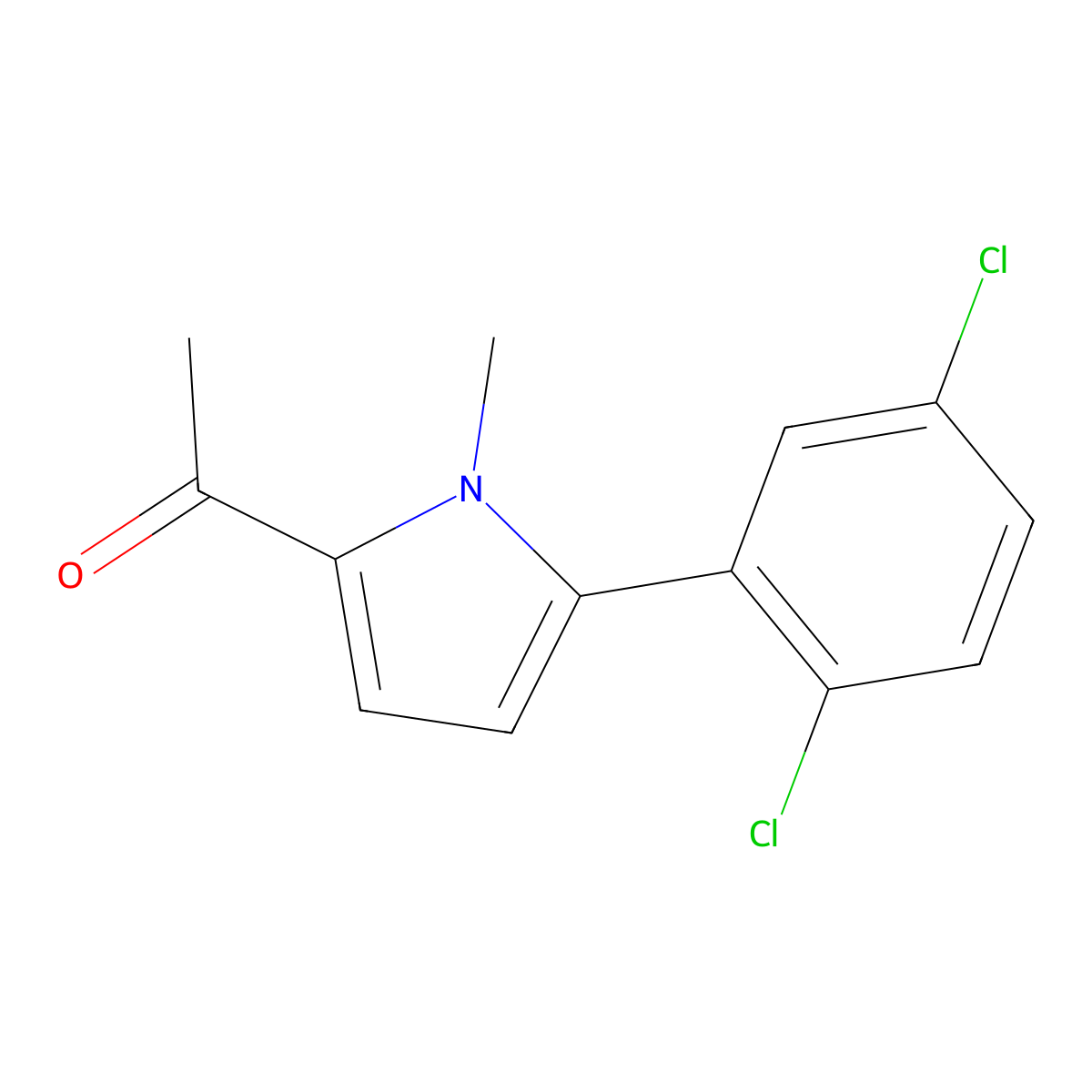 1-(5-(2,5-Dichlorophenyl)-1-methyl-1H-pyrrol-2-yl)ethanone molecular structure, CAS 1706437-78-6