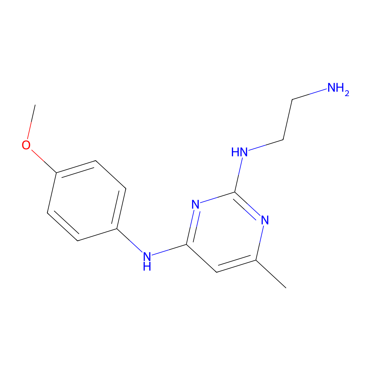 N2-(2-aminoethyl)-N4-(4-methoxyphenyl)-6-methylpyrimidine-2,4-diamine molecular structure, CAS 1706437-93-5