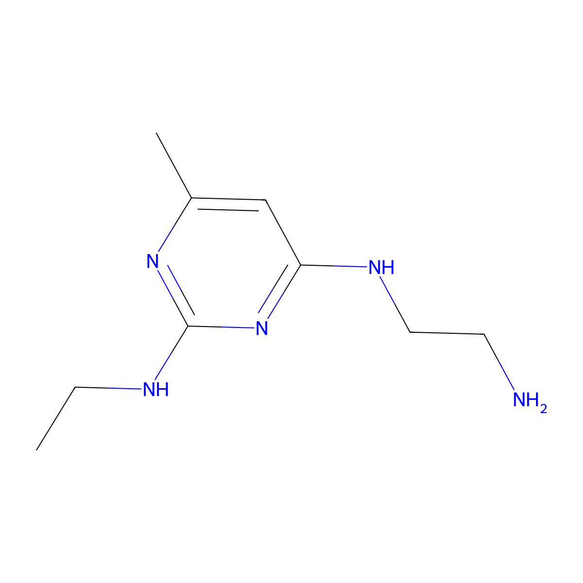 N4-(2-aminoethyl)-N2-ethyl-6-methylpyrimidine-2,4-diamine molecular structure, CAS 1706438-30-3