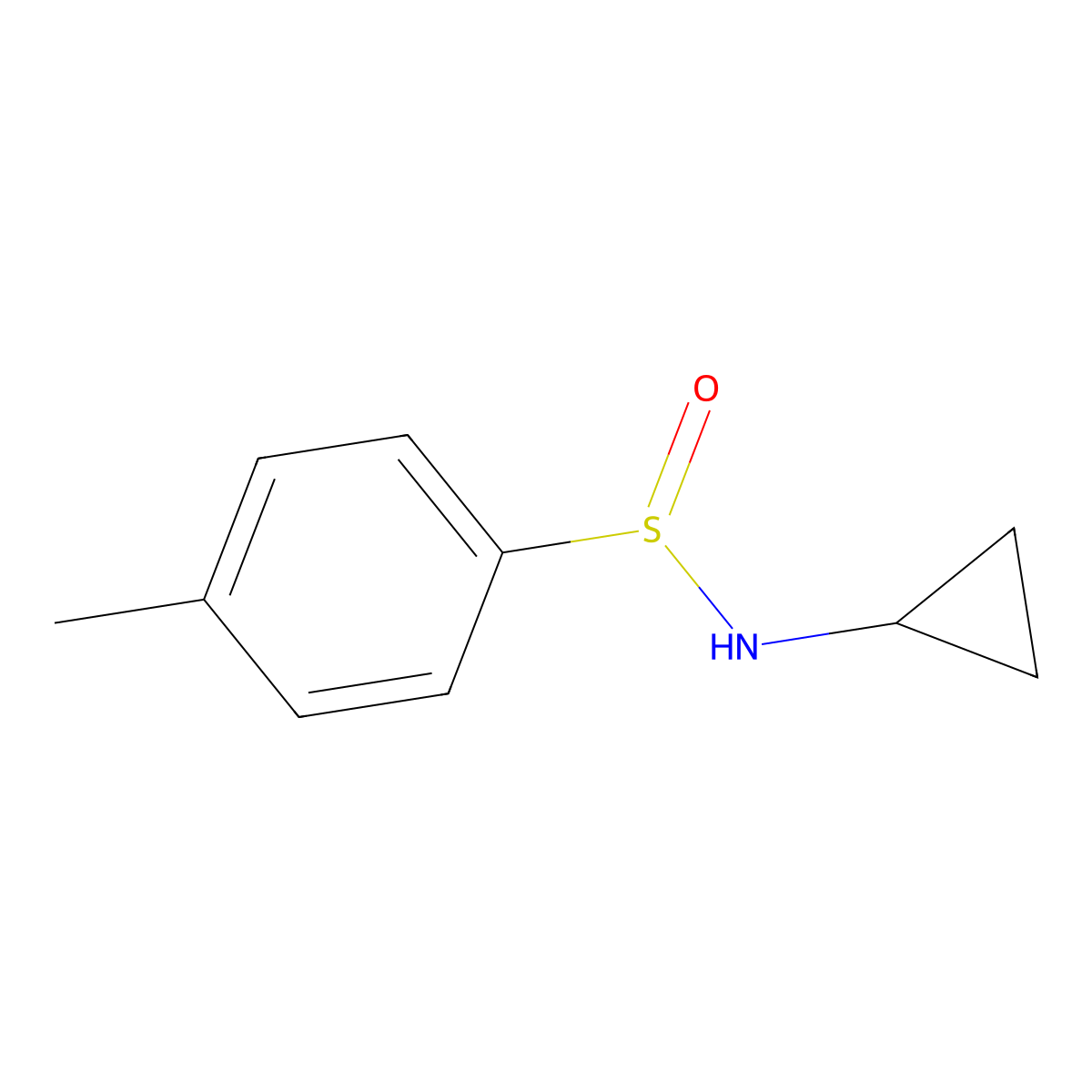 N-Cyclopropyl-4-methylbenzenesulfinamide molecular structure, CAS 1706438-53-0