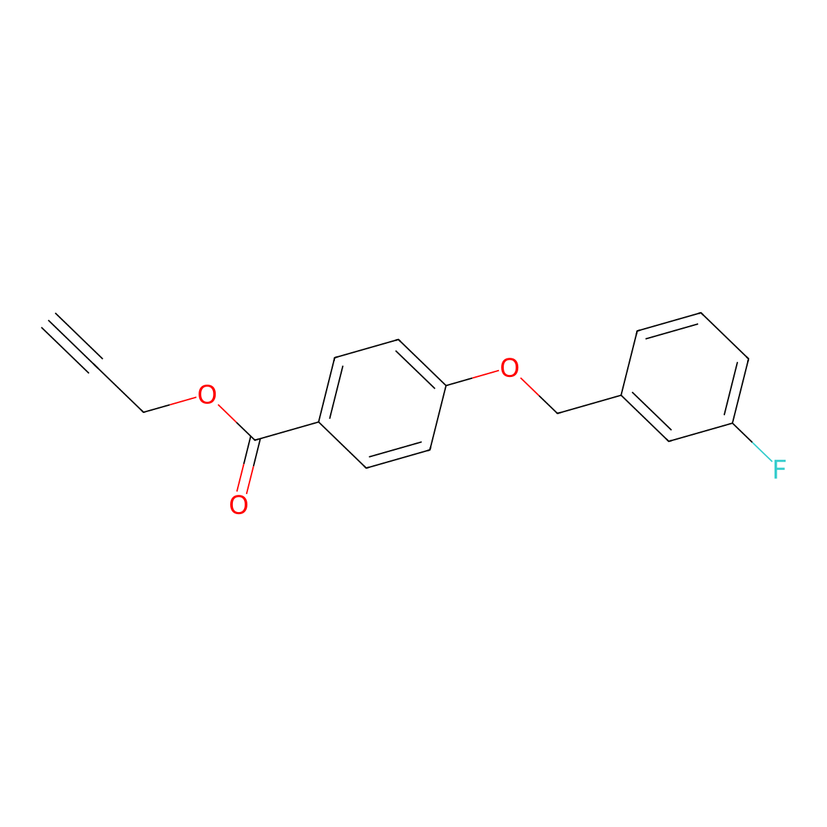 Prop-2-yn-1-yl 4-((3-fluorobenzyl)oxy)benzoate molecular structure, CAS 1706438-64-3