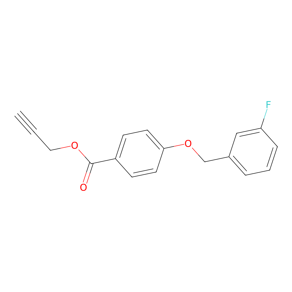 Prop-2-yn-1-yl 4-((3-fluorobenzyl)oxy)benzoate molecular structure, CAS 1706438-64-3