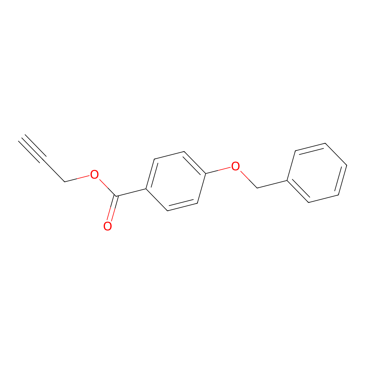 Benzoic acid, 4-(phenylmethoxy)-, 2-propyn-1-yl ester molecular structure, CAS 1706438-69-8