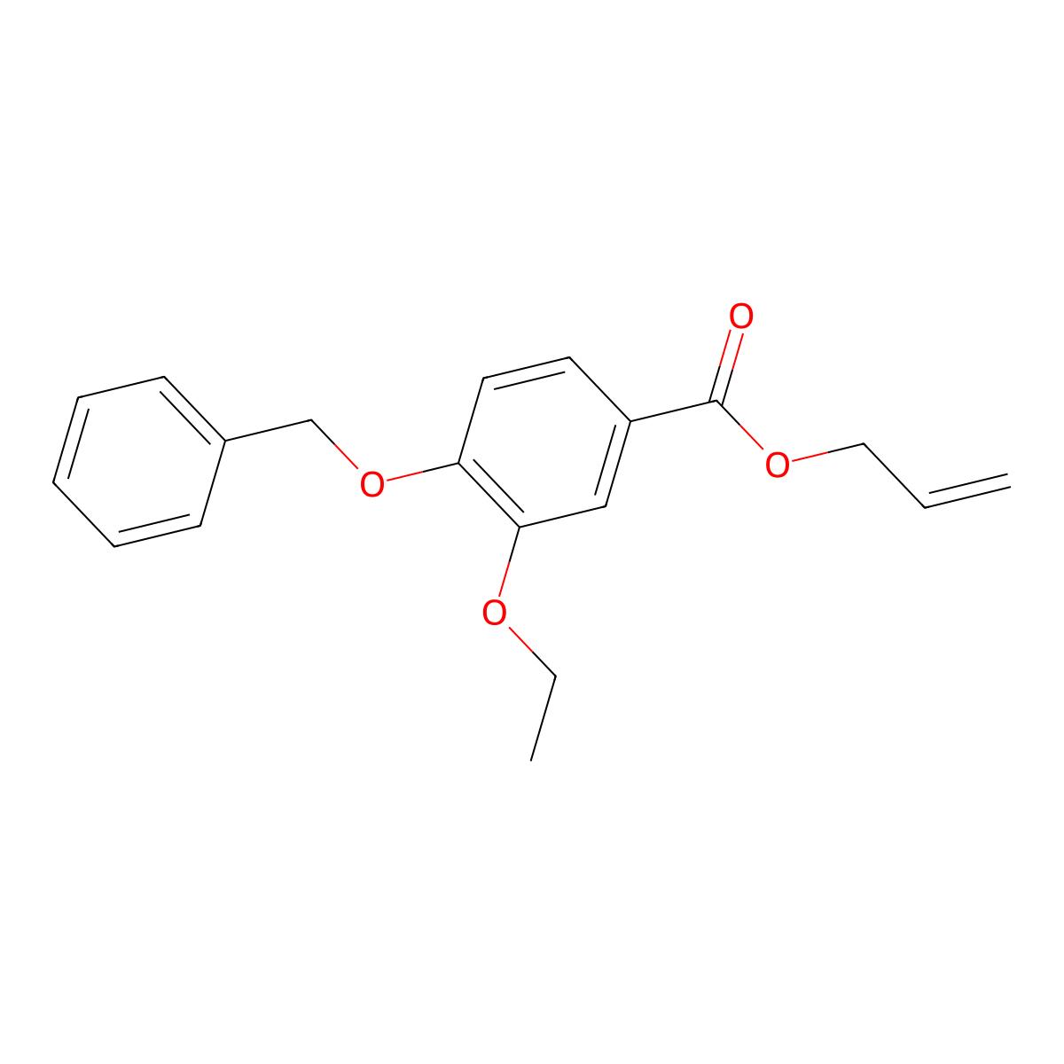 Allyl 4-(benzyloxy)-3-ethoxybenzoate molecular structure, CAS 1706438-92-7