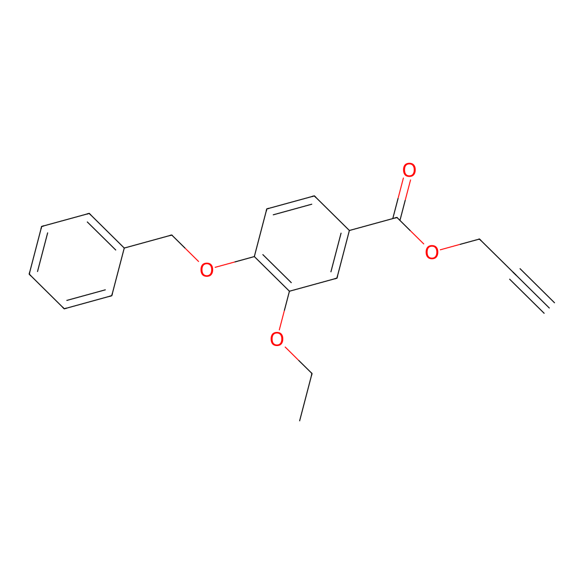 Prop-2-yn-1-yl 4-(benzyloxy)-3-ethoxybenzoate molecular structure, CAS 1706438-95-0