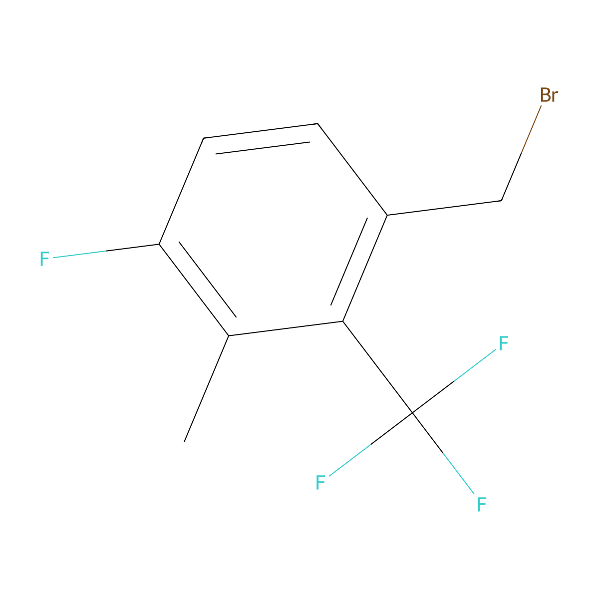 4-Fluoro-3-methyl-2-(trifluoromethyl)benzyl bromide molecular structure, CAS 1706438-98-3