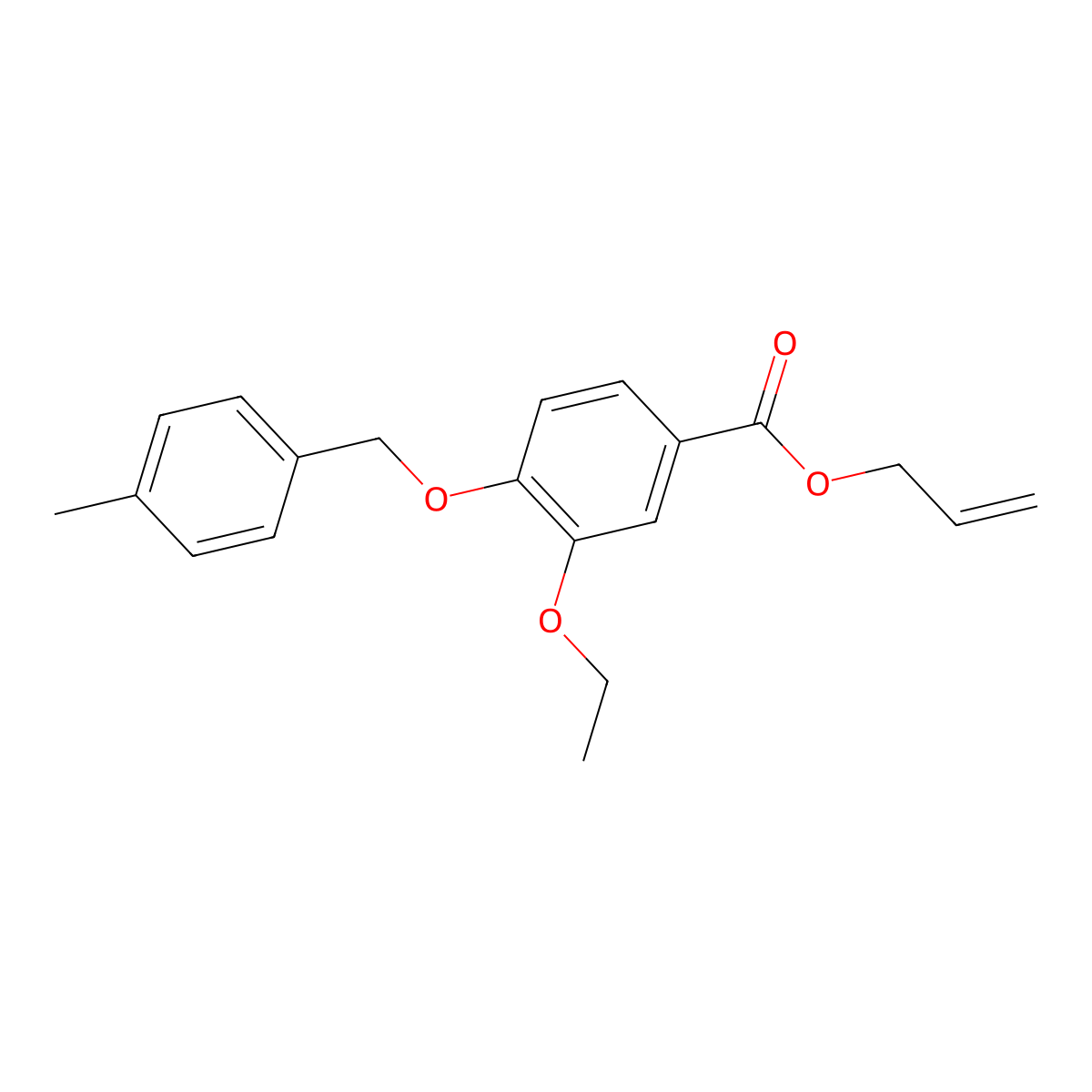Allyl 3-ethoxy-4-[(4-methylbenzyl)oxy]benzoate molecular structure, CAS 1706439-01-1
