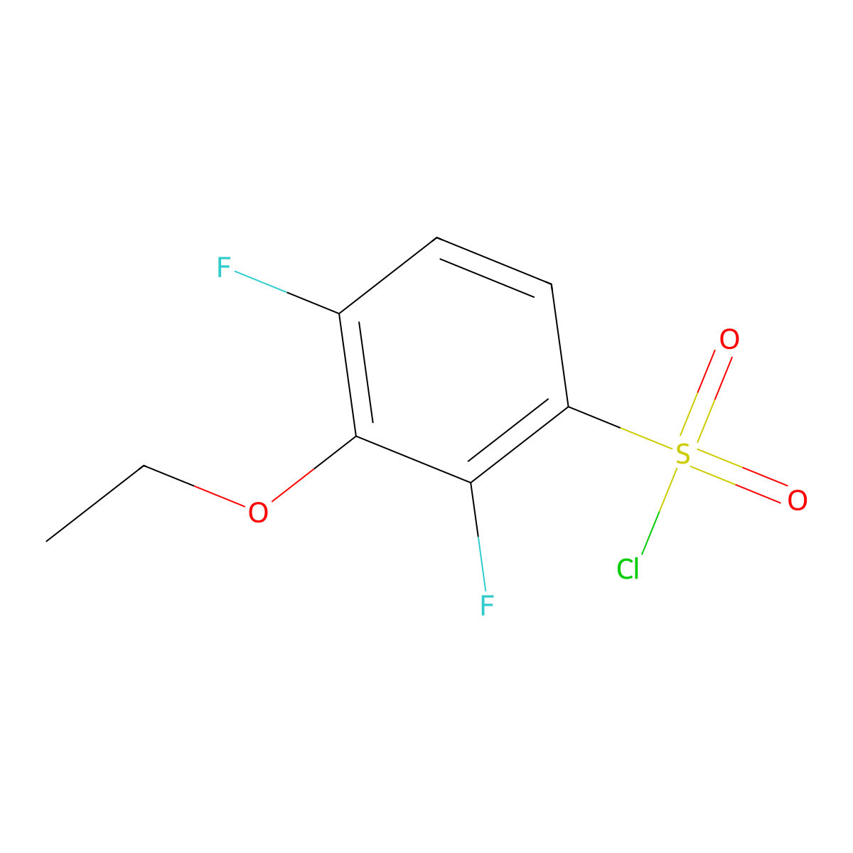 3-Ethoxy-2,4-difluorobenzenesulfonyl chloride molecular structure, CAS 1706439-10-2