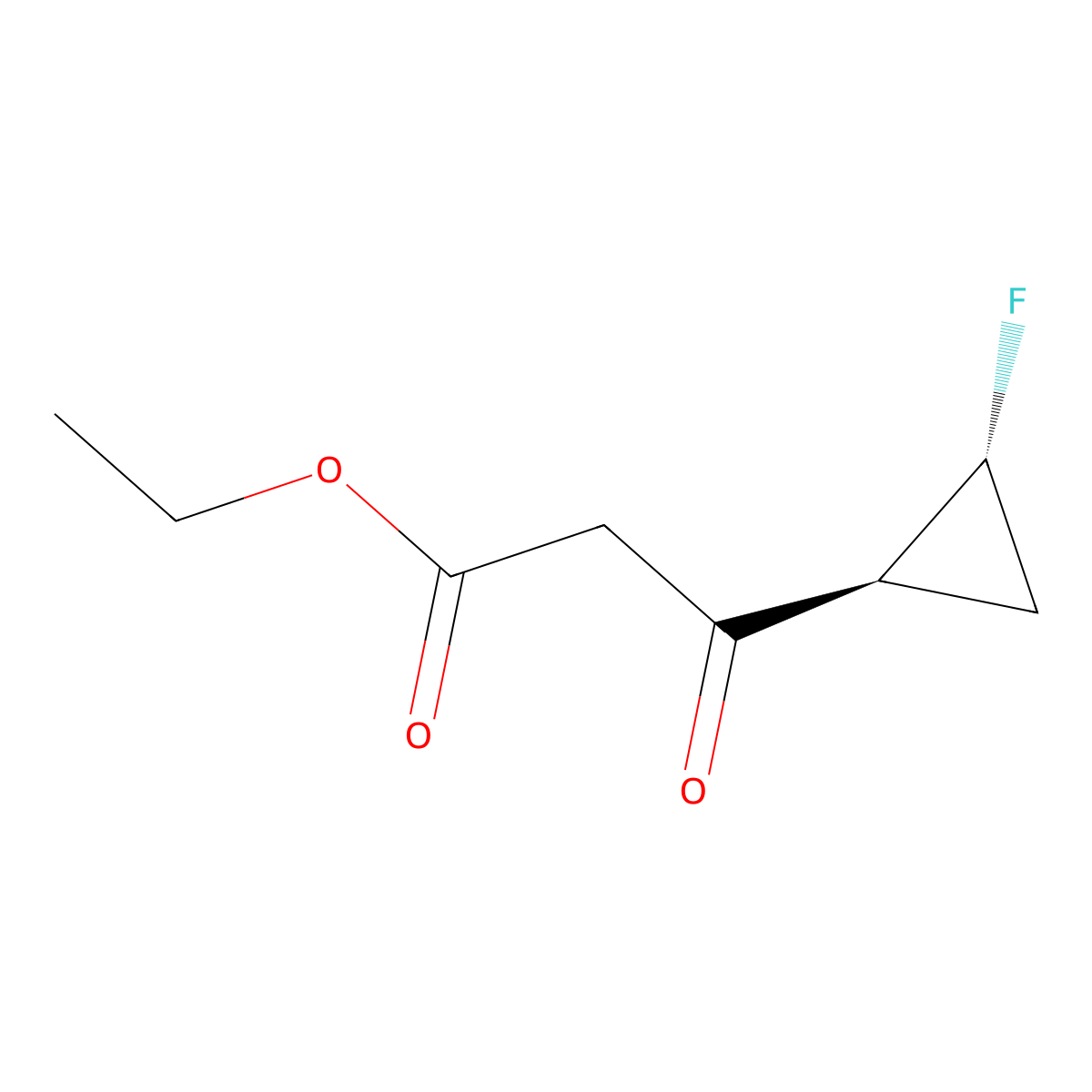 Ethyl trans-3-(-2-fluorocyclopropyl)-3-oxopropanoate molecular structure, CAS 1706439-37-3