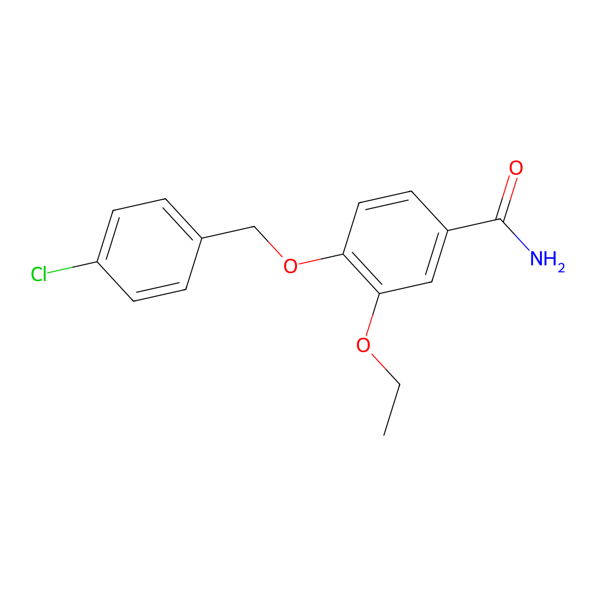 4-((4-Chlorobenzyl)oxy)-3-ethoxybenzamide molecular structure, CAS 1706439-52-2