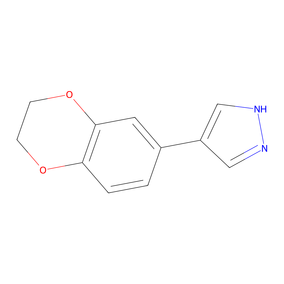 4-(2,3-Dihydrobenzo[b][1,4]dioxin-6-yl)-1H-pyrazole molecular structure, CAS 1706440-00-7
