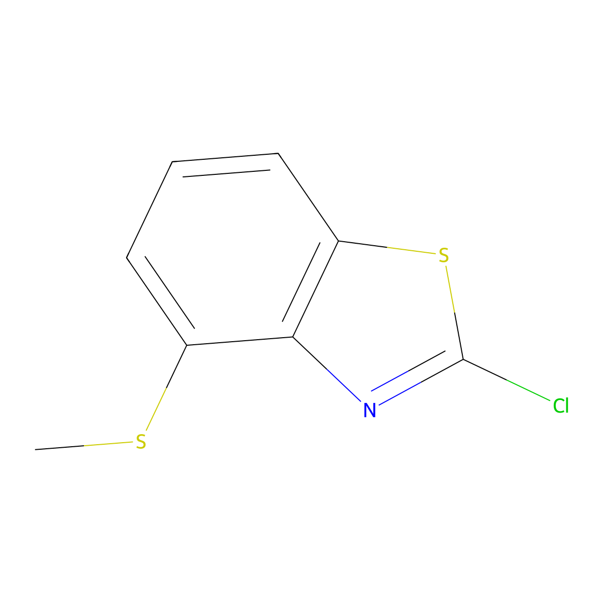 2-Chloro-4-(methylthio)benzo[d]thiazole molecular structure, CAS 1706440-01-8