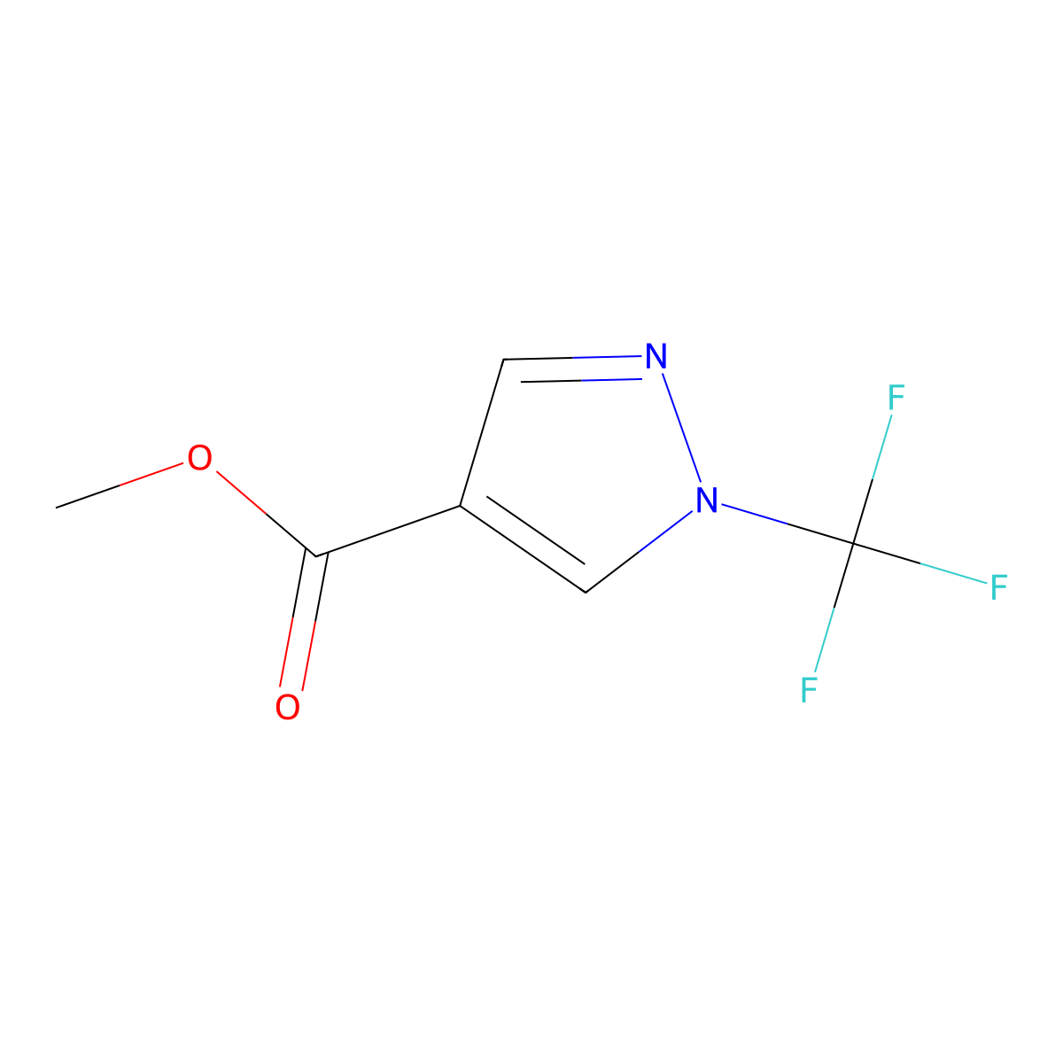 Methyl 1-(trifluoromethyl)-1H-pyrazole-4-carboxylate molecular structure, CAS 1706440-11-0