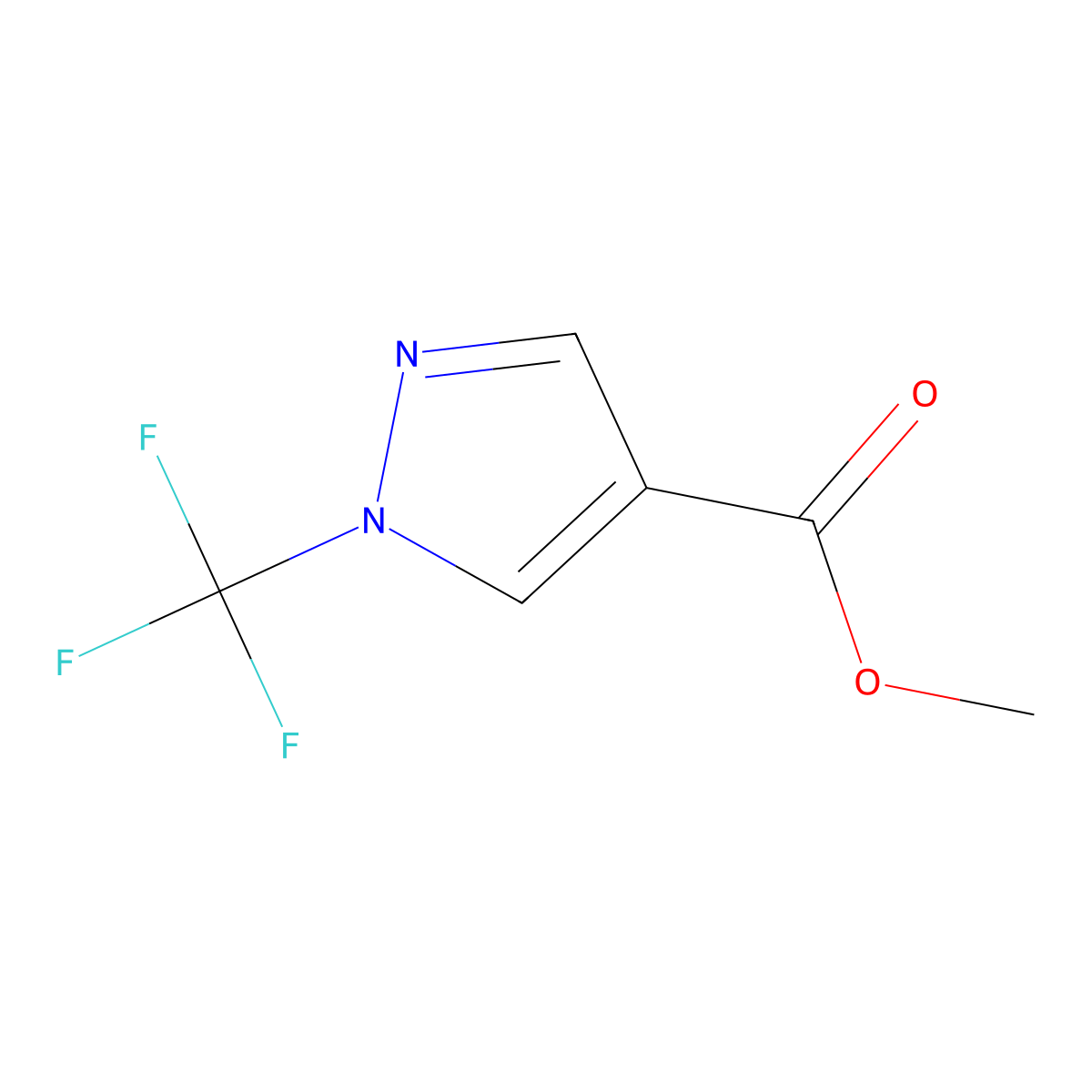Methyl 1-(trifluoromethyl)-1H-pyrazole-4-carboxylate molecular structure, CAS 1706440-11-0